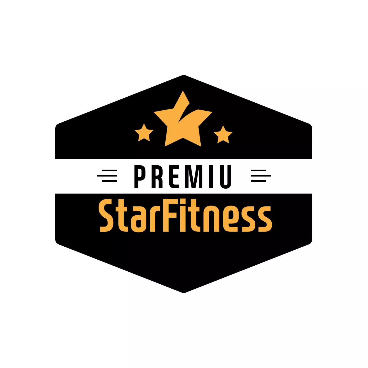 Black Modern Fitness Promotion Logo