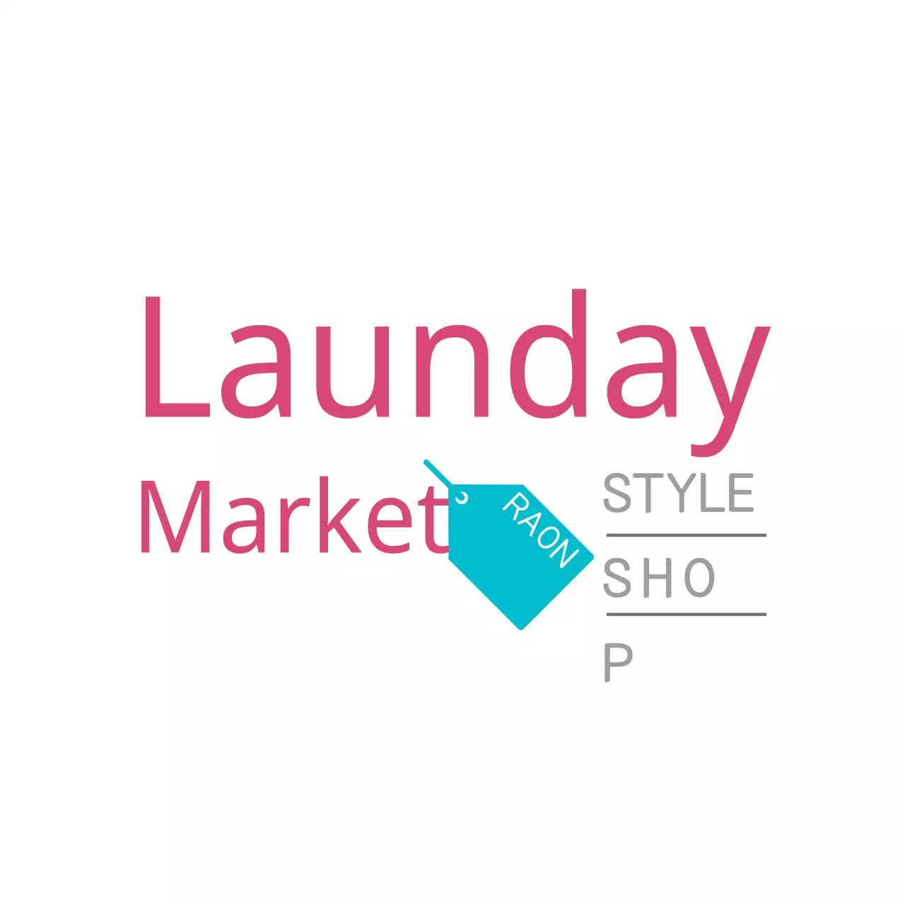 Pink Modern Market Advertisement Logo