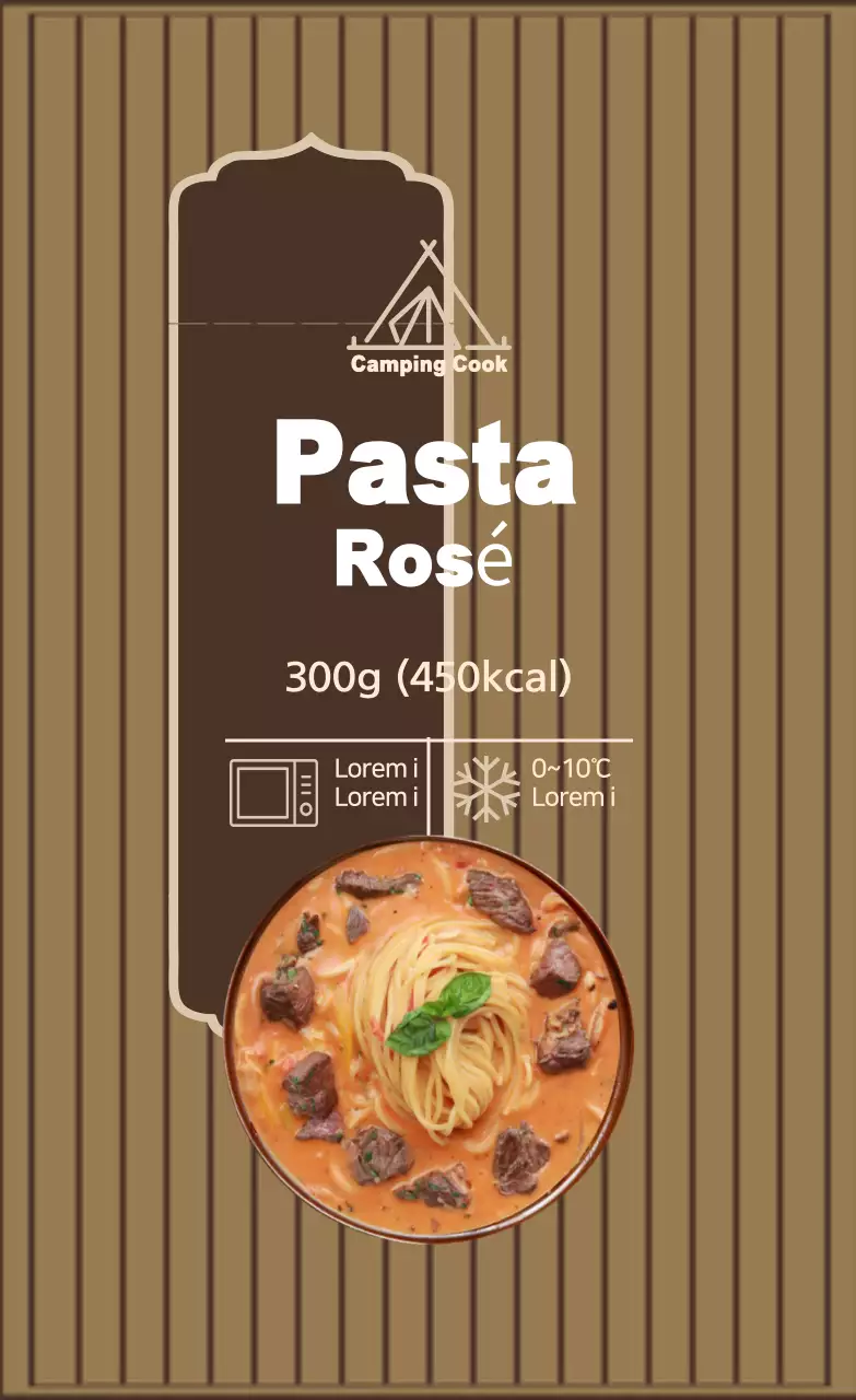 nhãn hiệu nấu mì ống màu nâu ngà hình ảnh hoa hồng