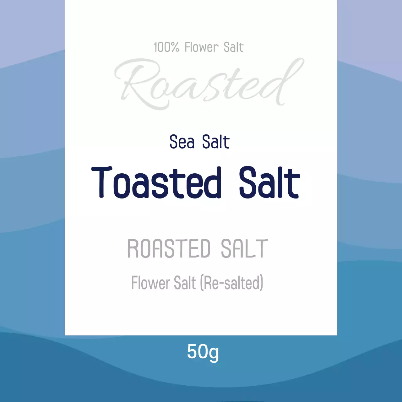 Rótulo de sal de cozinha com padrão azul