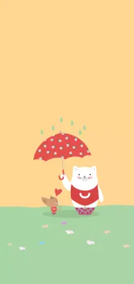 Red Simple Cartoon Invitation Wallpaper