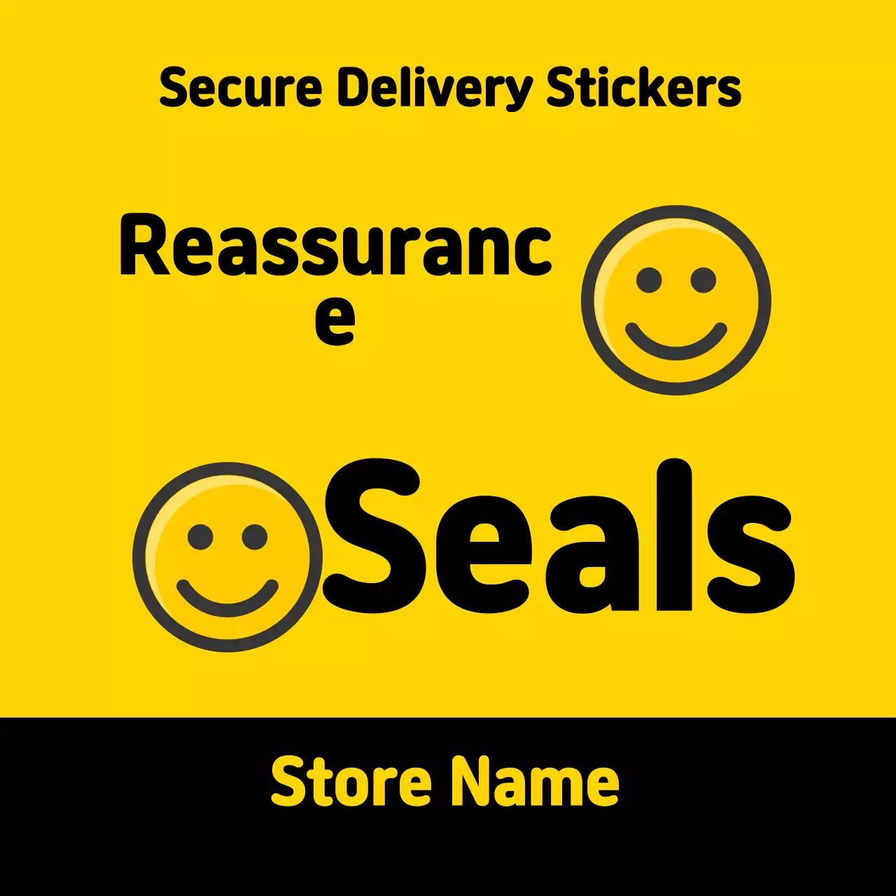 Entrega segura com destaque amarelo