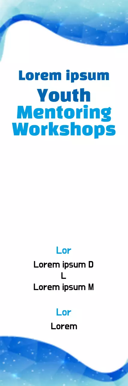 Banner de evento de mentoria moderna azul