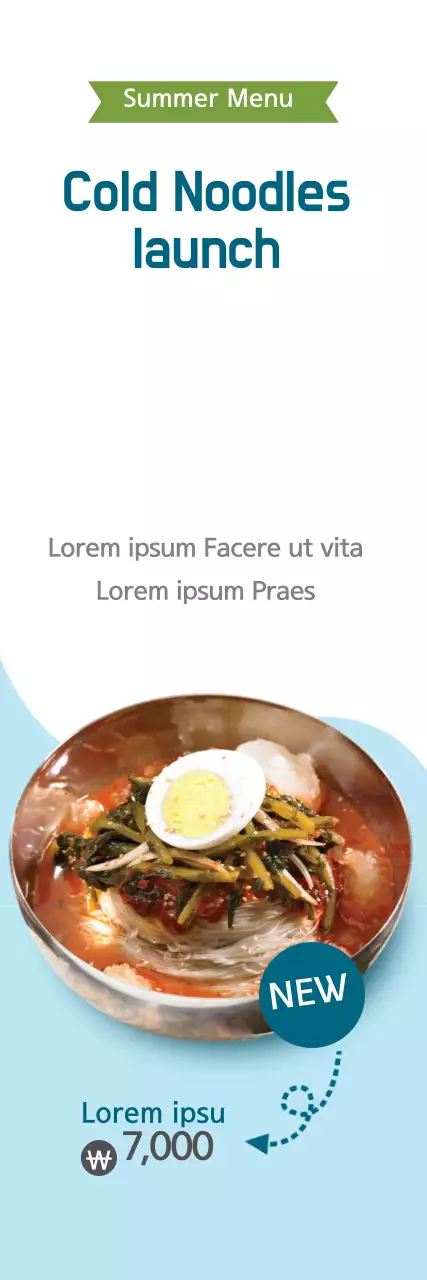 Banner promocional Blue Modern Noodles