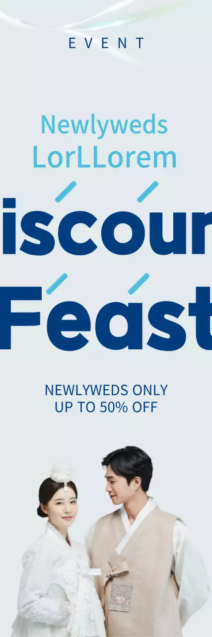 Banner de promoção de casamento tradicional branco
