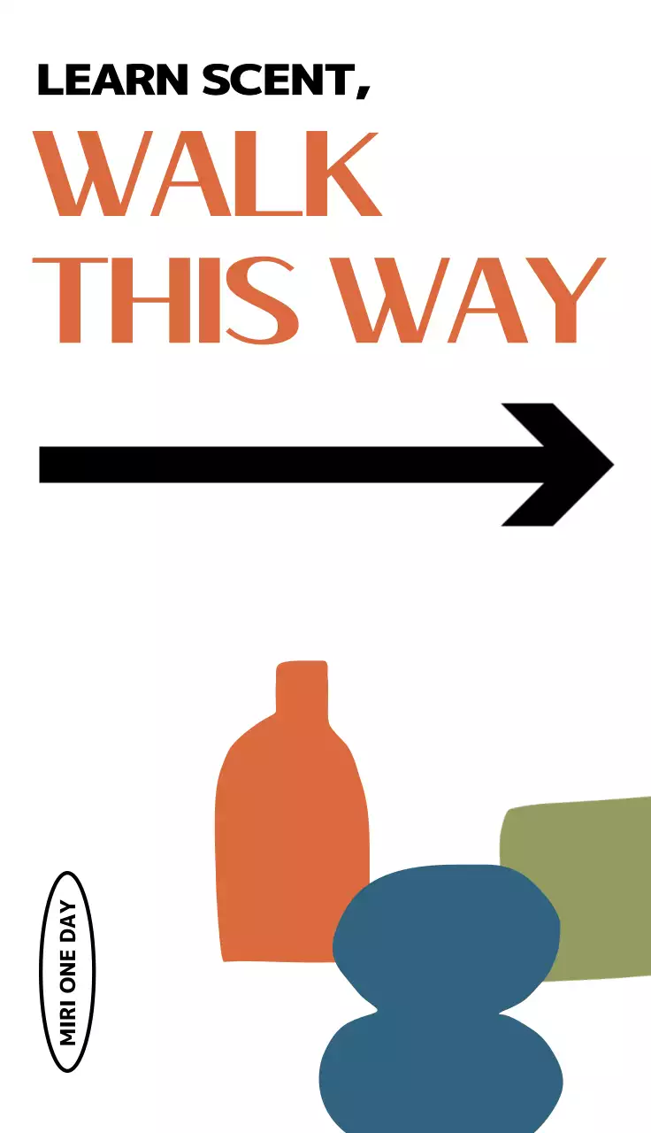 Desain untuk panduan lokasi kelas satu hari dengan bentuk yang penuh warna