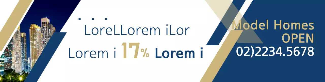 mô hình hình học màu trắng xanh khuyến mãi bất động sản