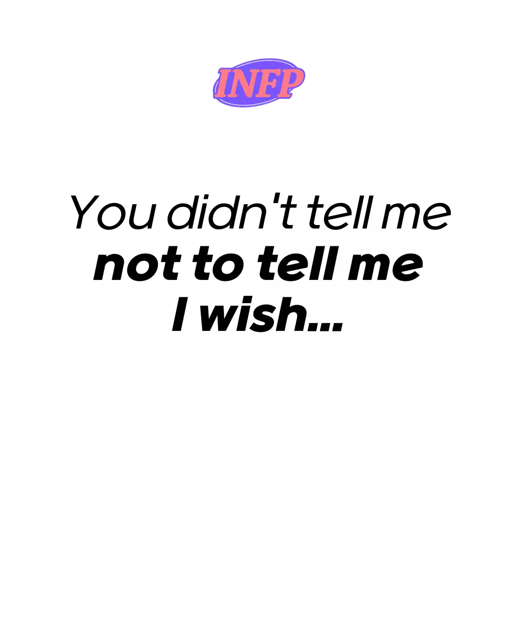 MBTI personality phrases in different colors