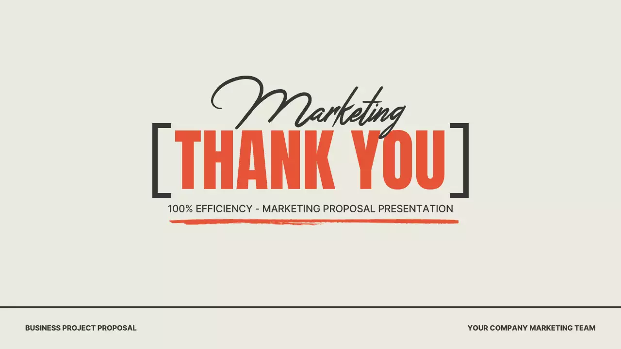 빨강과 베이지색의 레트로한 마케팅 기획서