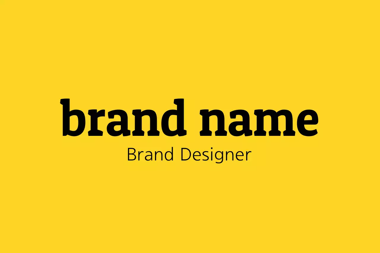 Yellow Simple Brand Card Banner