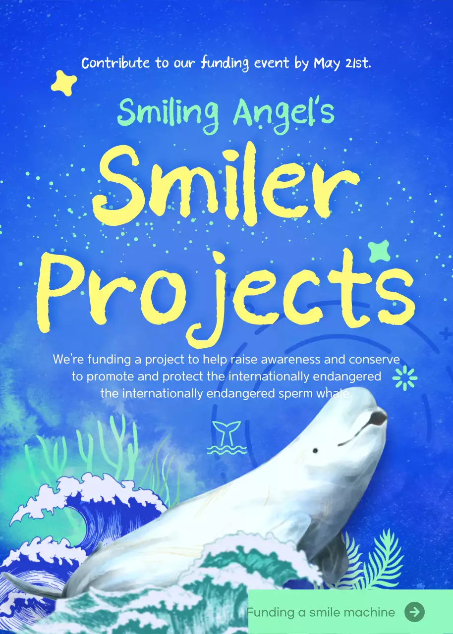 Cartaz de promoção da conservação criativa azul