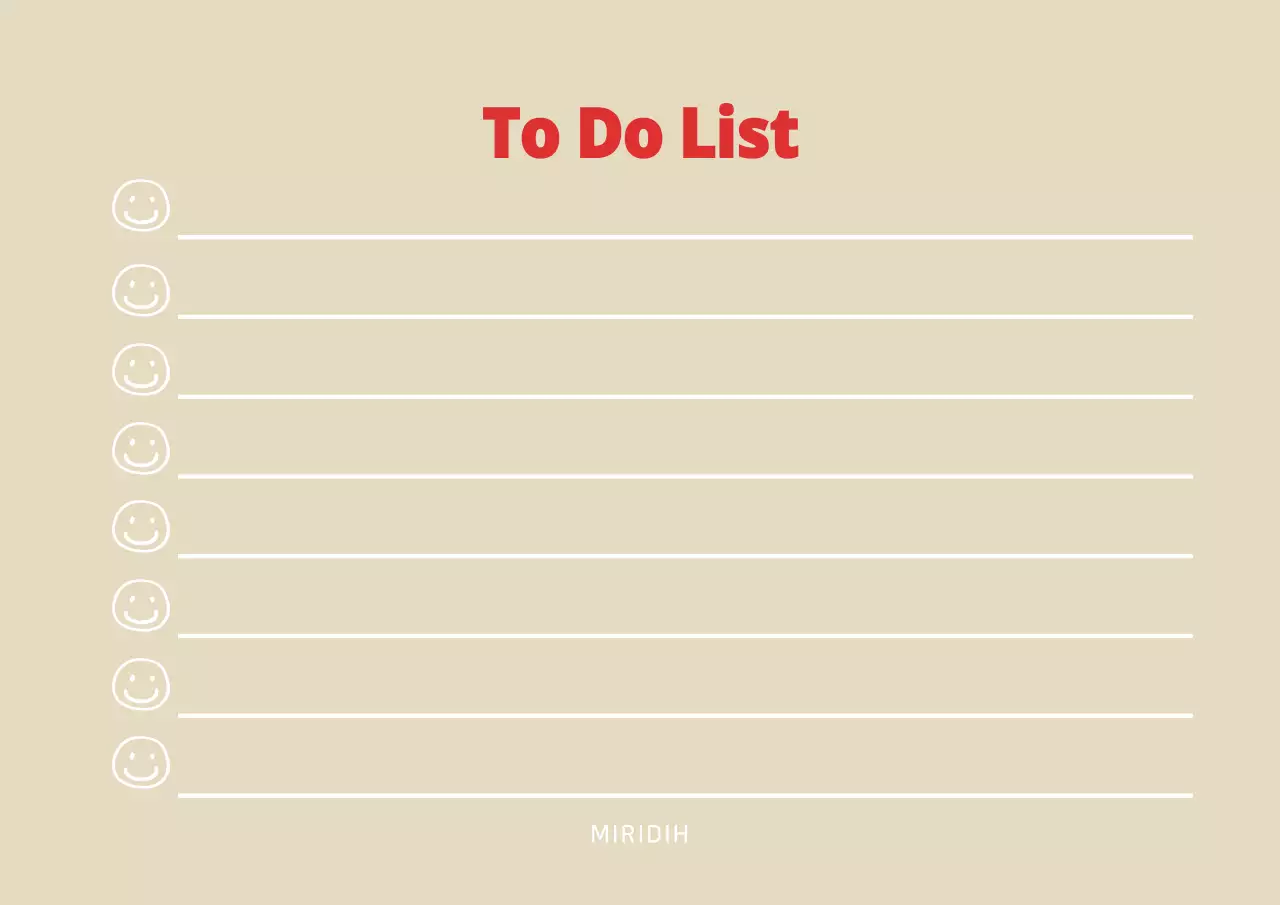 Beige Simple To-Do Planner Poster