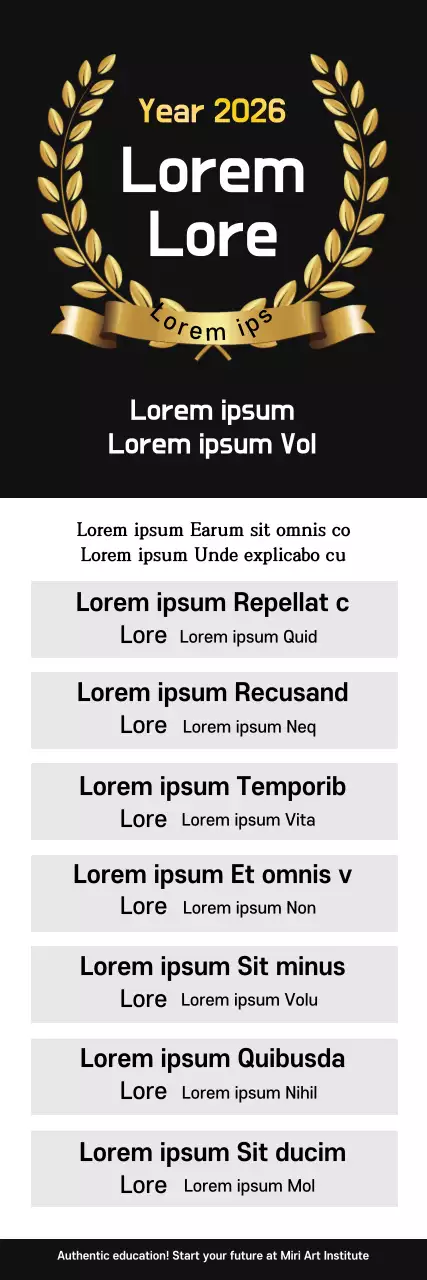 Banner de anúncio do prêmio Black Elegant