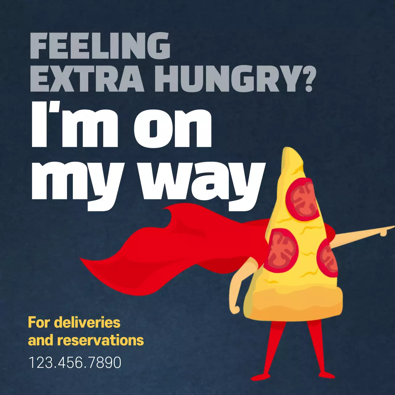 Red Trendy Pizza Promotion Instagram Post