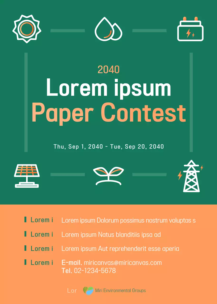 Poster Iklan Kontes Hijau Modern