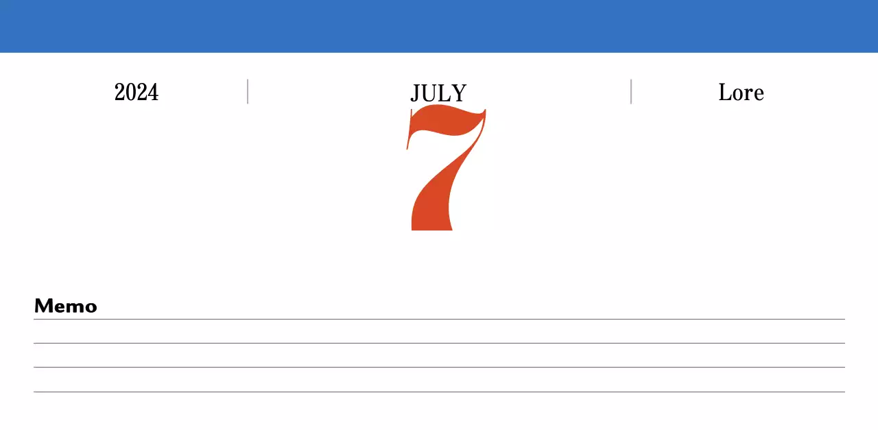 Lịch ký ức Cupsep cổ điển màu đỏ và xanh