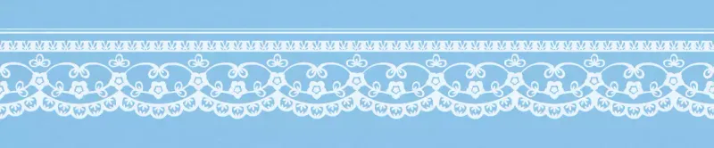 Khái niệm đơn giản minh họa ren màu trắng và xanh nhạt