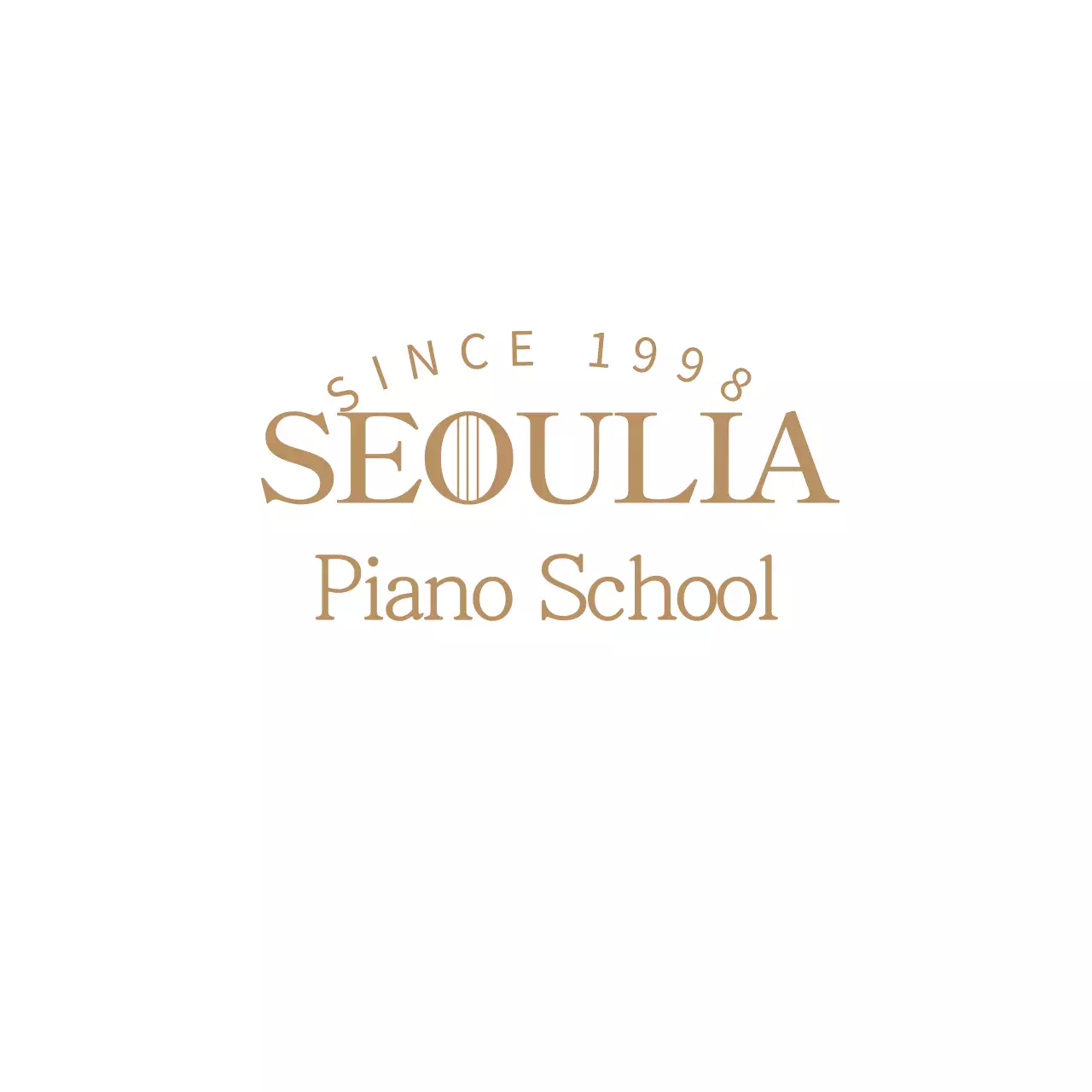 Classy and emotional piano school promotion in white and beige.