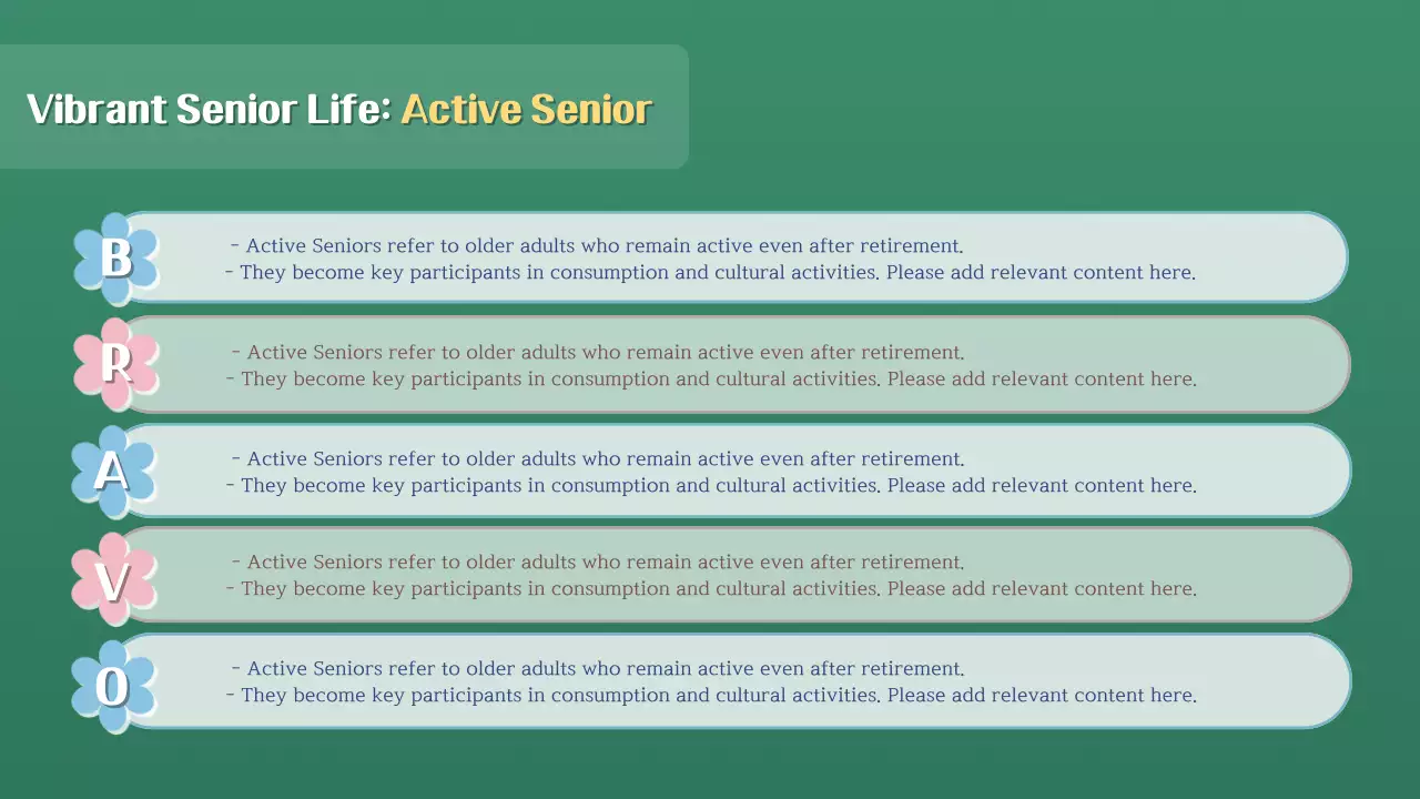 Green Elegant Senior Lecture Invitation Presentation