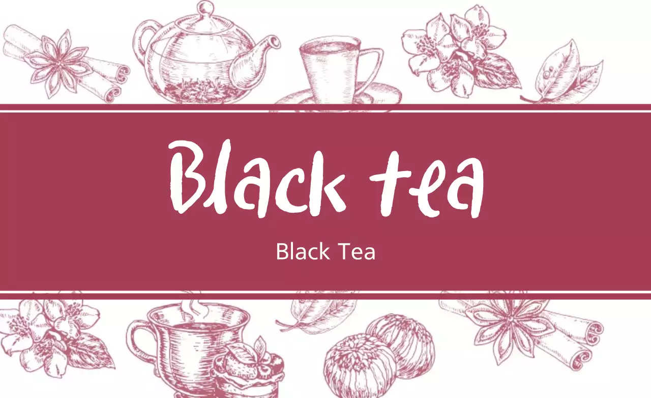 Maroon Vintage Tea Promotion Banner