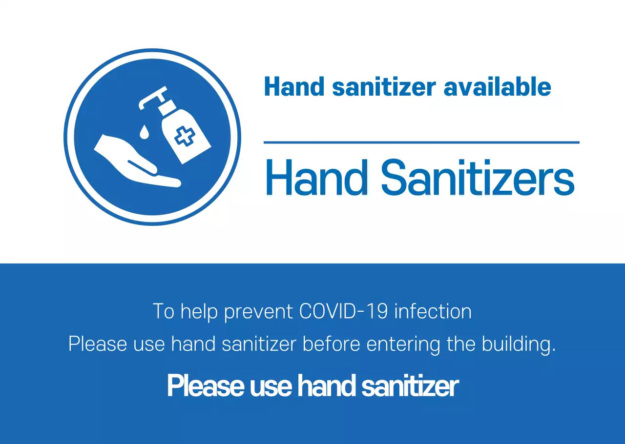 Instructions for using blue hand sanitizer