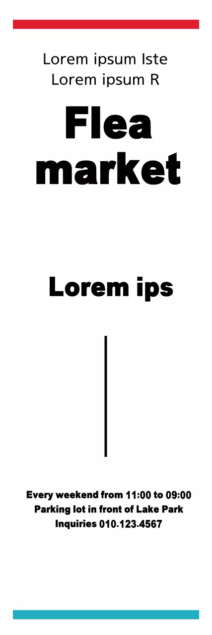 Banner promocional minimalista branco para mercado de pulgas
