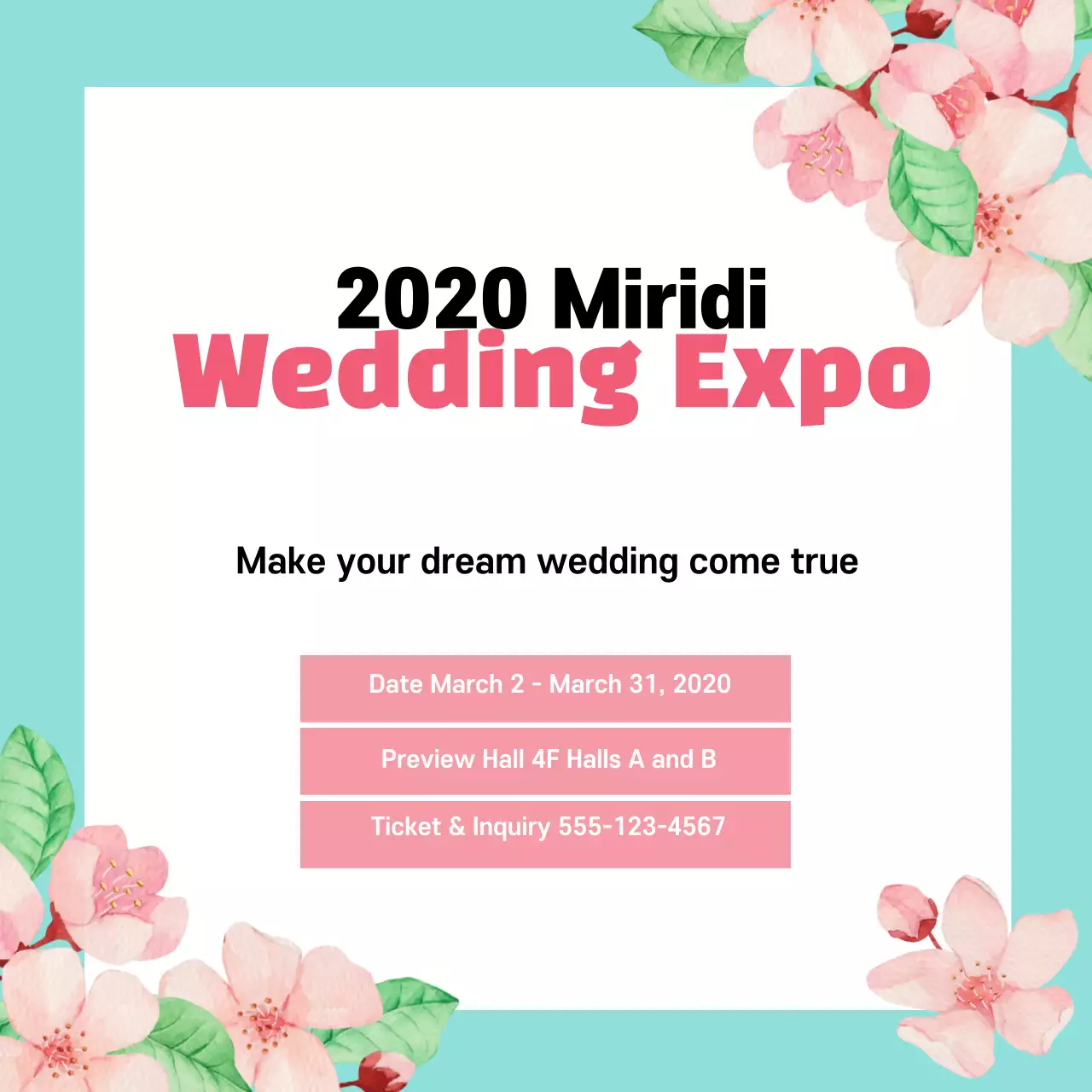 Mint Elegant Wedding Promotion Banner