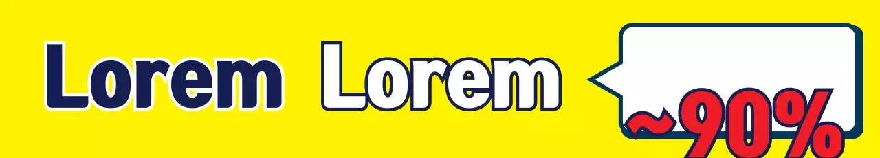 Banner promocional de venda em negrito amarelo