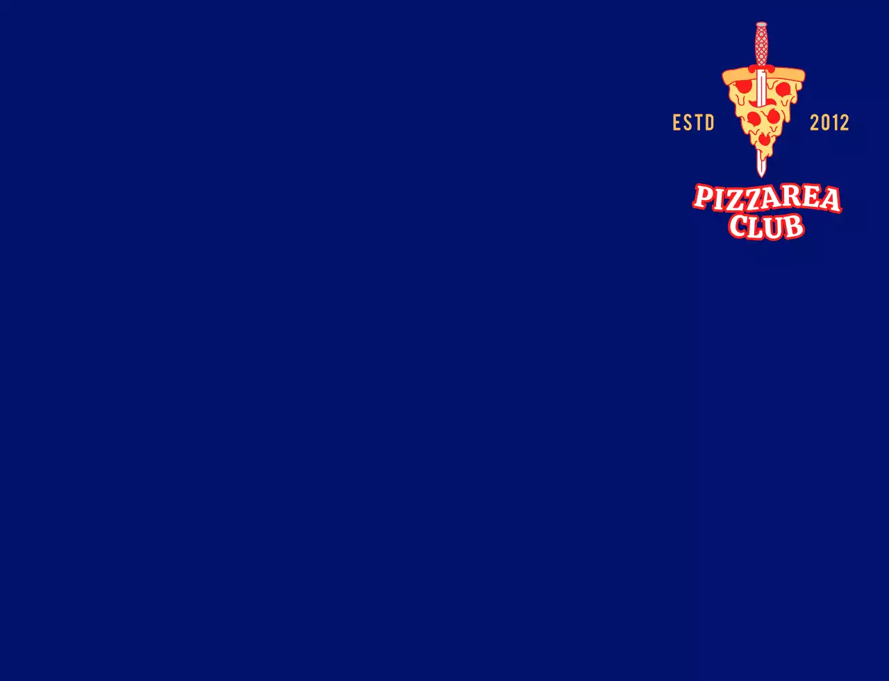 Staf restoran pizza yang trendi dengan warna merah dan kuning