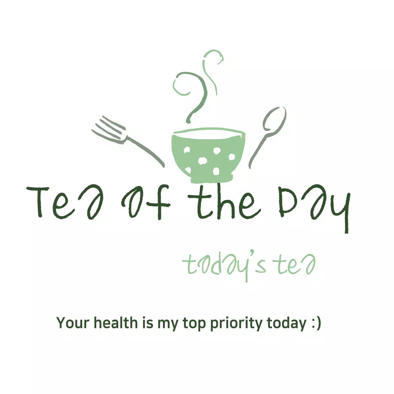 Spanduk Menu Teh Hijau Minimal