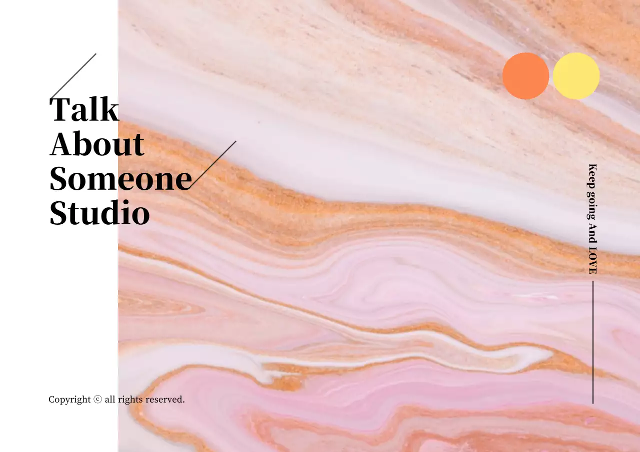 Orange Abstract Studio Advertisement Poster