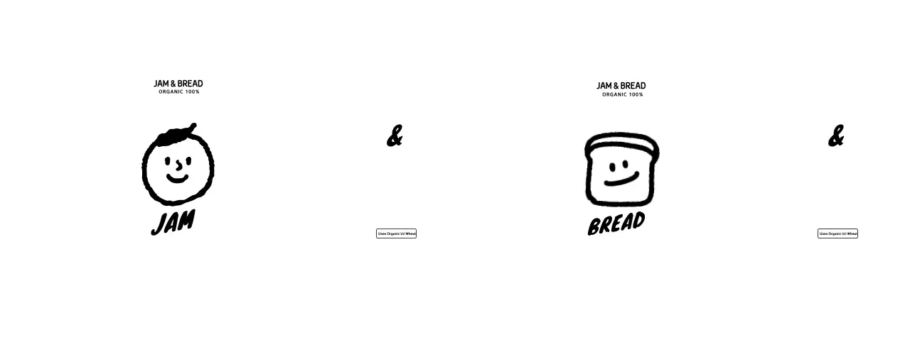 Promote and inform a dessert cafe logo with an illustration of a cute person and bread.