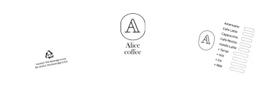 Simple cafe logo cup holder