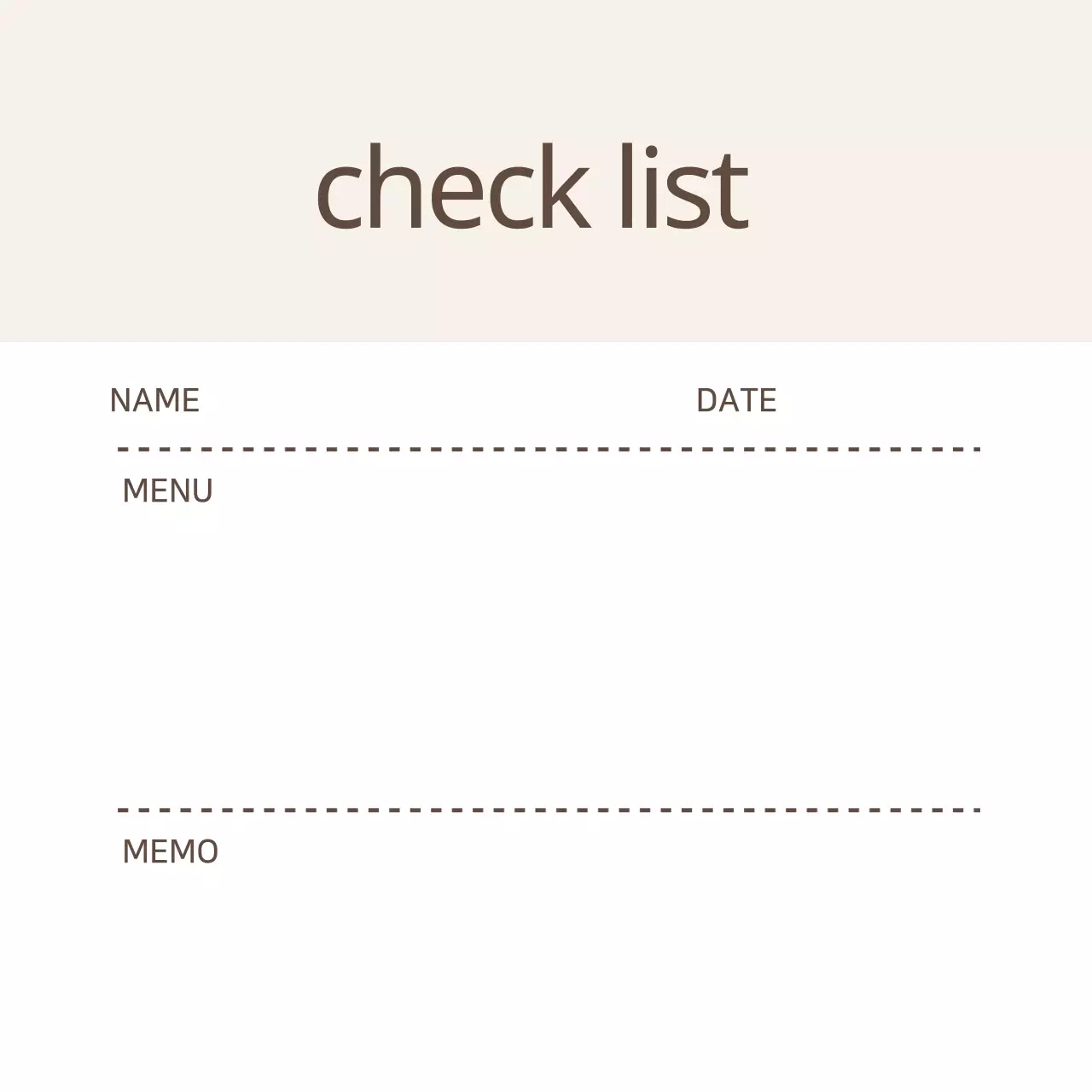 Daftar Periksa Sederhana Garis Krem