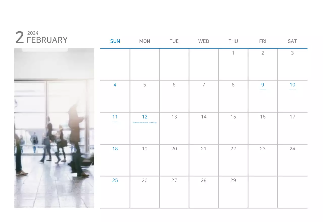 Blue White Simple Business