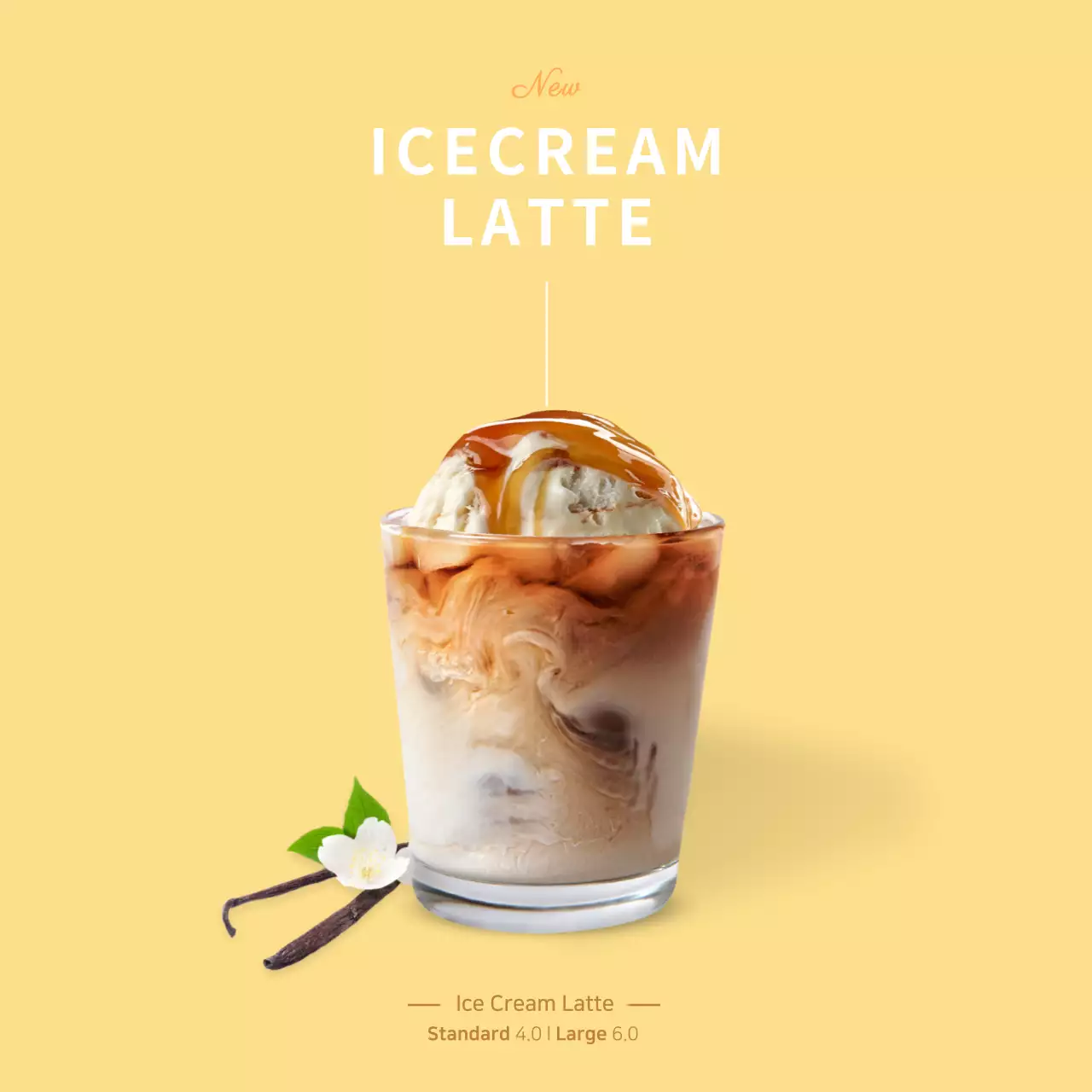 Yellow Modern Ice Cream Promotion Banner