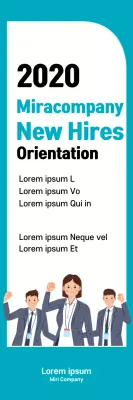 Banner de anúncio de orientação moderna azul