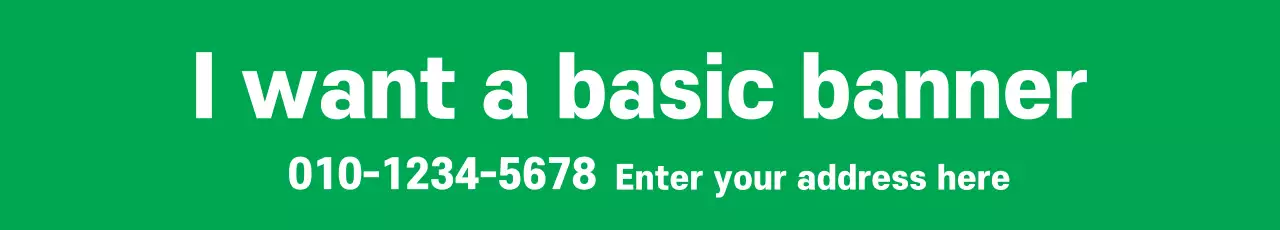 Banner de propaganda básica verde