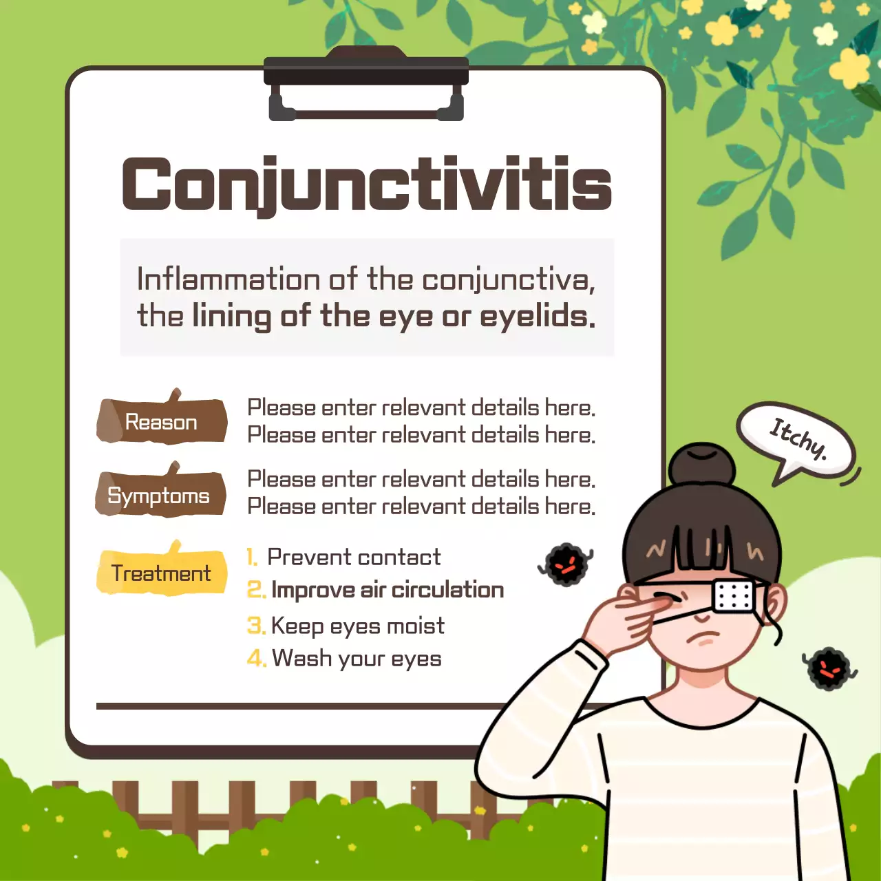 Yellow Comic Allergies Announcement Instagram Carousel