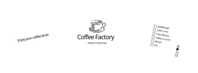 White Simple Illustration Cafe