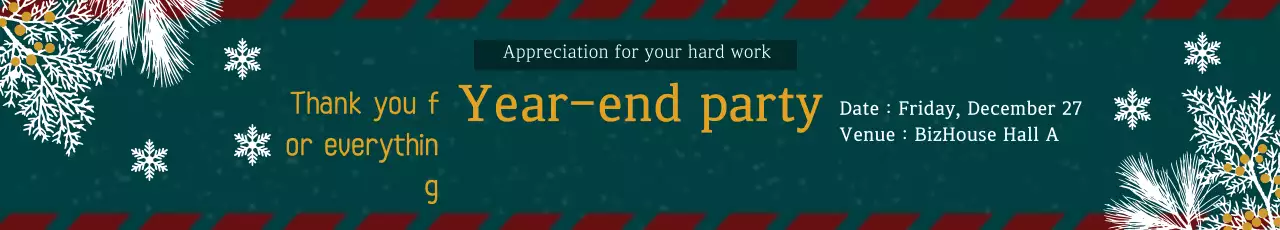 Banner de convite para festa festiva verde