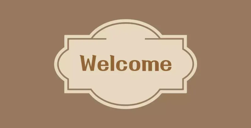 Welcome sign with label Hotel Valeant
