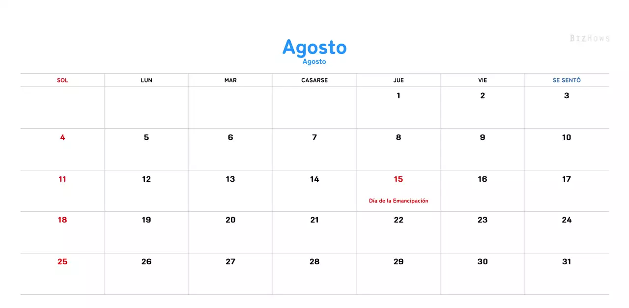 Un cálido calendario ilustrado de Año Nuevo