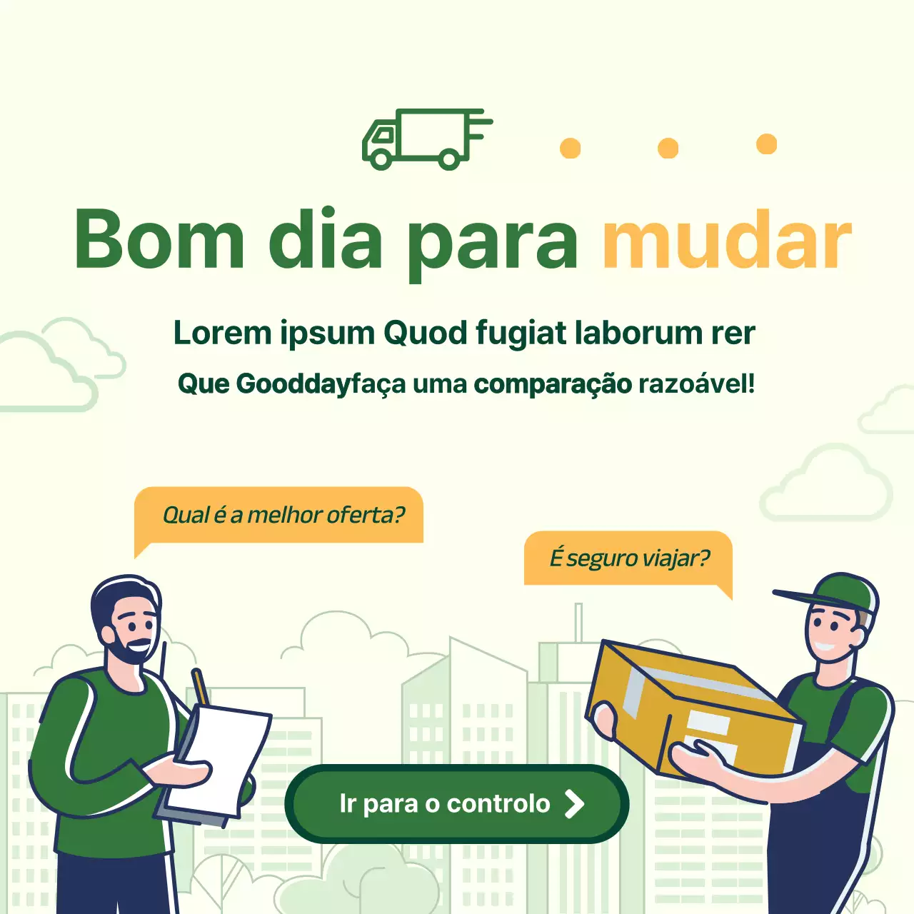 Pastéis verdes e amarelos para promover a mudança Social Square Media