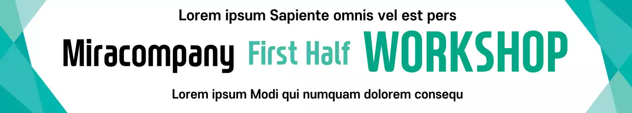 Banner de promoção do workshop moderno verde