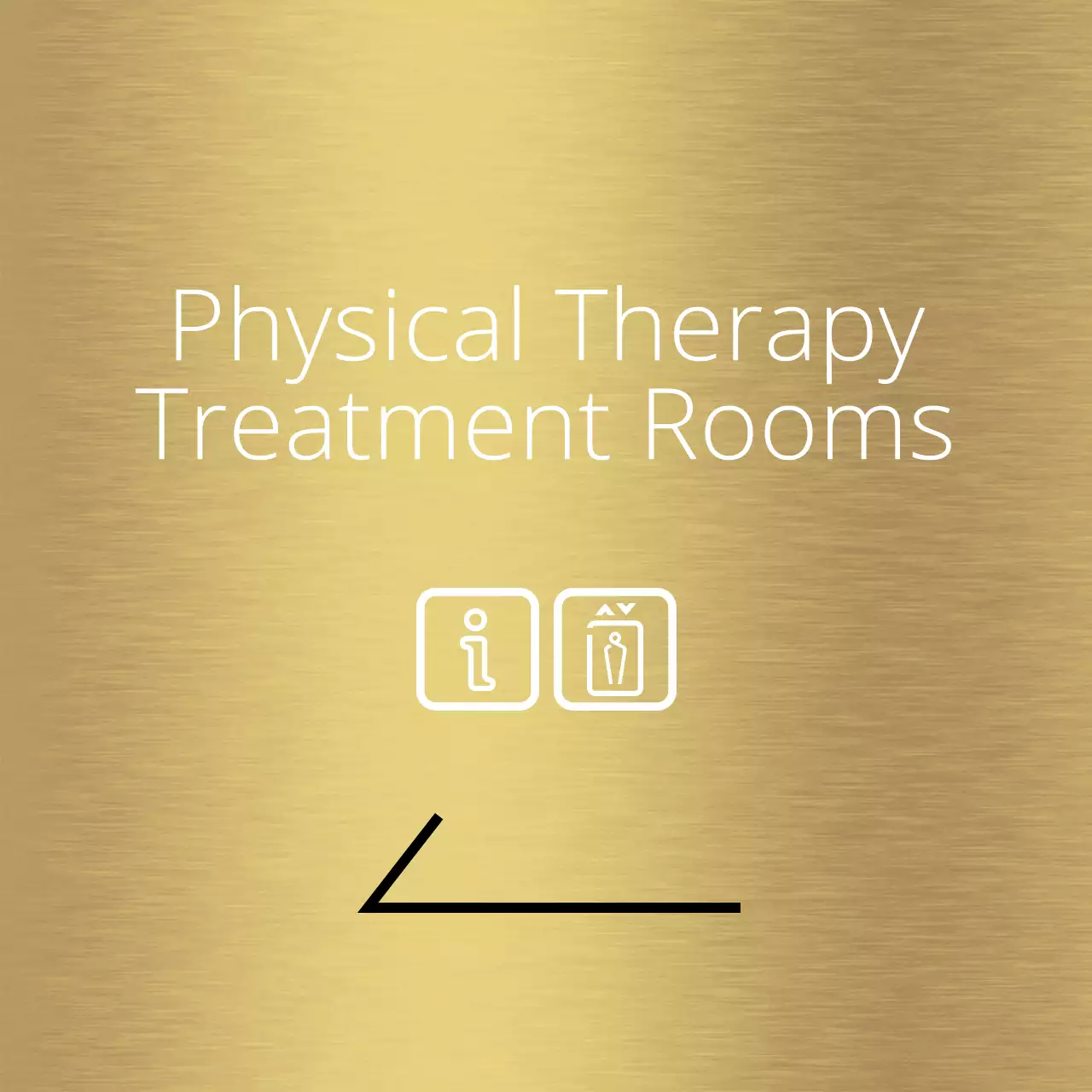 Simple design with white lines and hospital place names.