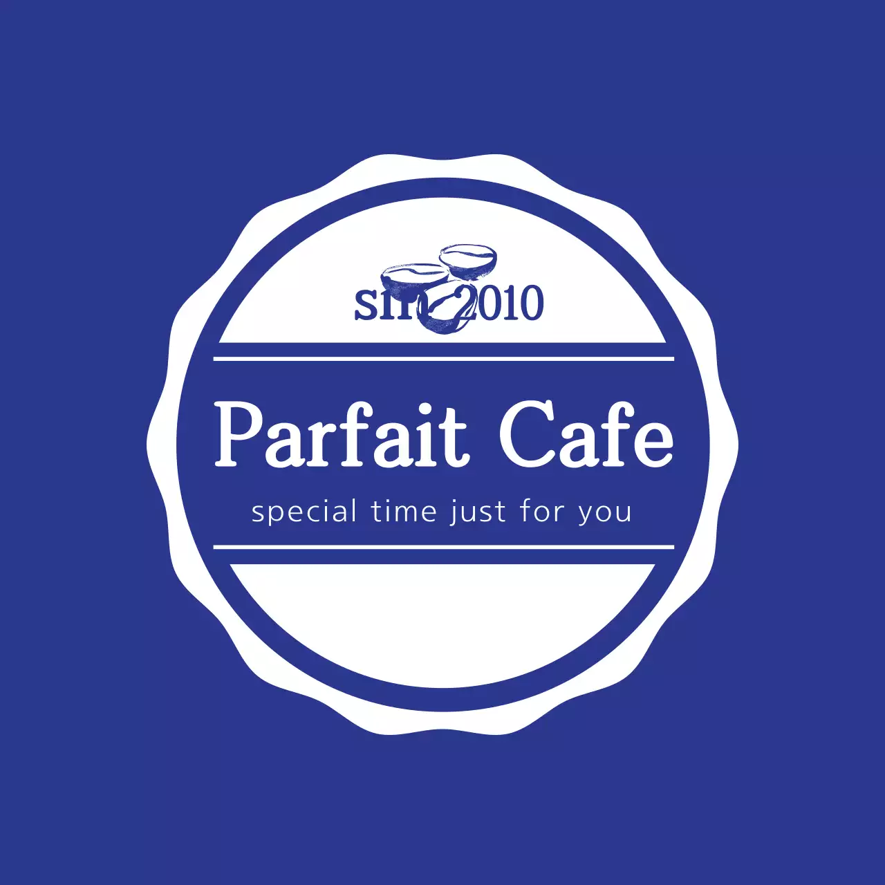 Blue Simple Cafe Promotion Logo
