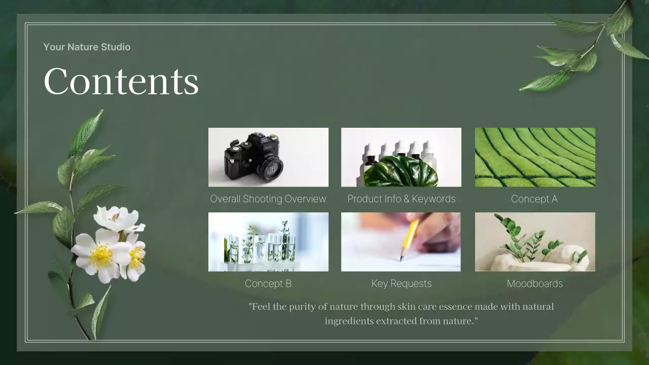 Green Botanical Skincare Presentation