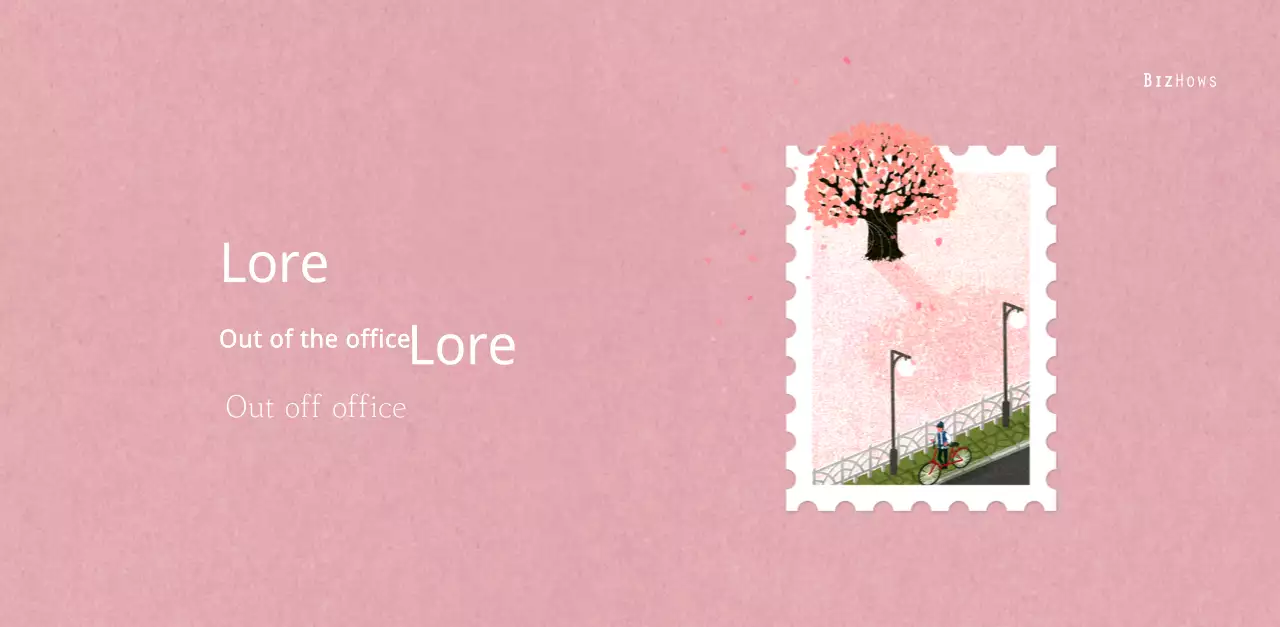 Stamp illustration with a warm concept