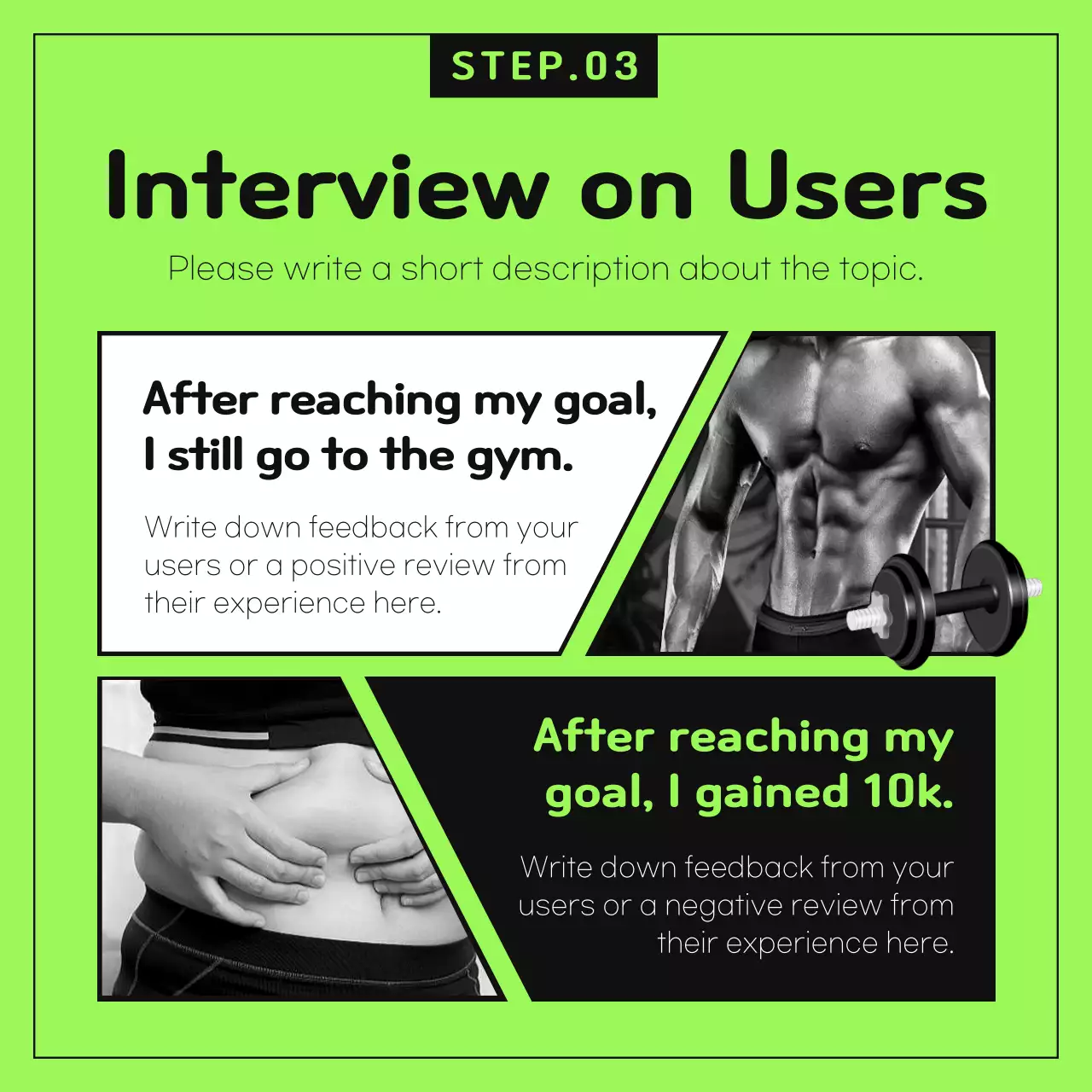 Green Comic Fitness Advertisement Instagram Carousel